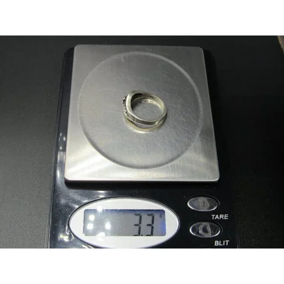 Size 5 Sterling Silver Rose With Flower Accents Thick Band Ring - Picture 6 of 6